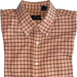 VAN HEUSEN plaid short sleeve Button down shirt - Size XL (Neck: 17-17 1/2)